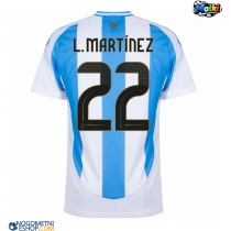 Moški Nogometni dresi Argentina Lautaro Martinez #22 Domači Copa America 2024 Kratek Rokav
